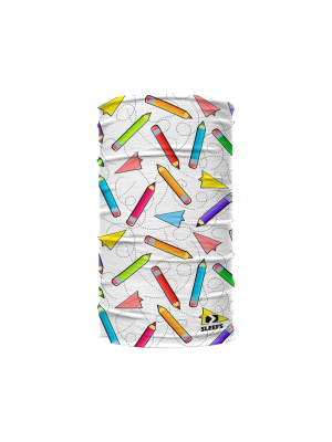 Crayons And Paper Planes Kids Neck Gaiter