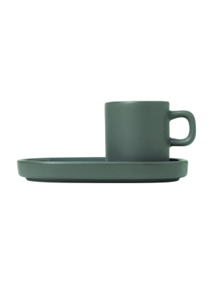 Pilar Espresso Cup With Tray (set Of 4)
