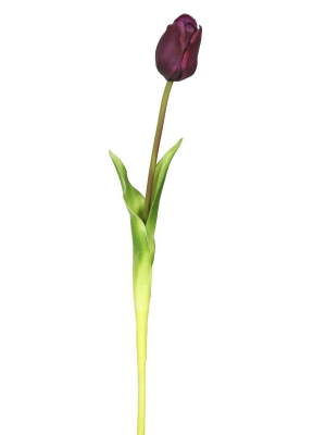 Artificial Single Tulip (pk/3) (19") Purple - Vickerman