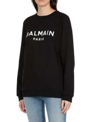 Balmain Logo Printed Crewneck Sweatshirt