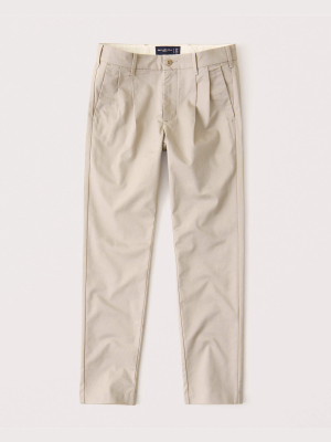 Pleated Skinny Taper Chinos