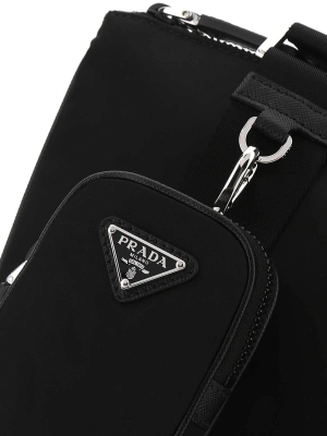 Prada Re-nylon Logo Plaque Shoulder Bag