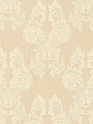 Damask Floral Wallpaper In Beige And Yellows Design By Bd Wall