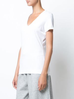 Short Sleeve V-neck T-shirt In Pima Cotton