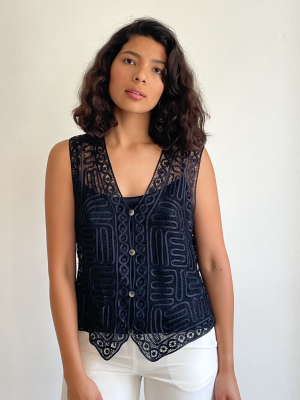 Silk Lace Vest