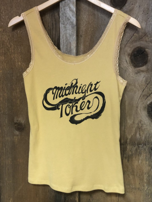 Midnight Toker Lace Tank Gold Dust/blk