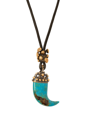 Turquoise Claw Pendant Necklace