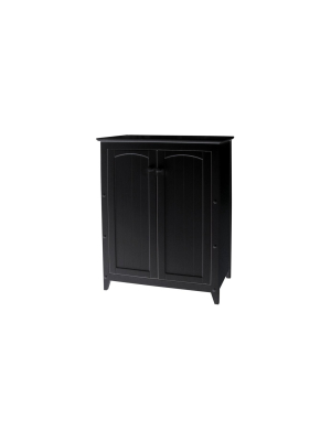 Wood 2 Door Storage Cabinet In Black-pemberly Row