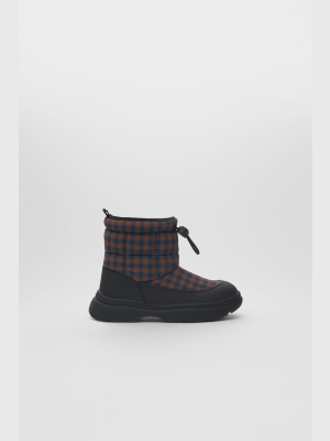 Plaid Ankle Boots