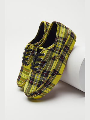 Vans Authentic Platform 2.0 Patent Plaid Sneaker