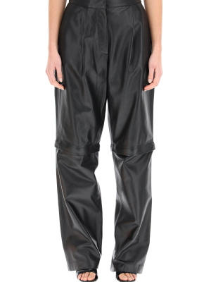 Sportmax Baldo Wide-leg Leather Trousers