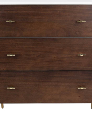 Gemma 3 Drawer Dresser Walnut/white