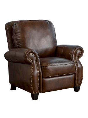 Torreon Faux Leather Recliner Club Chair Dark Brown - Christopher Knight Home