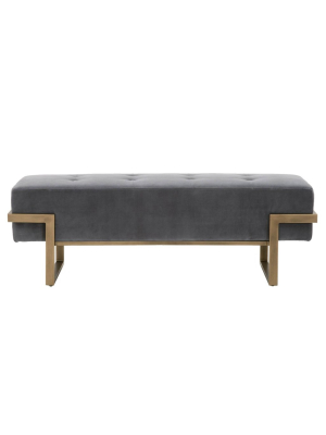Blu Home Fiona Upholstered Bench - Gray