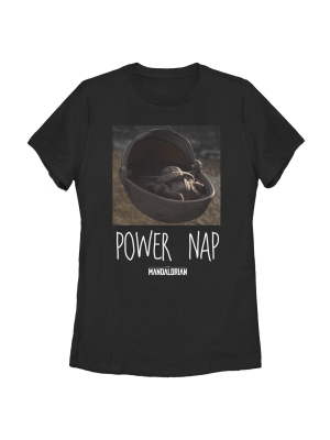 Women's Star Wars The Mandalorian The Child Power Nap T-shirt