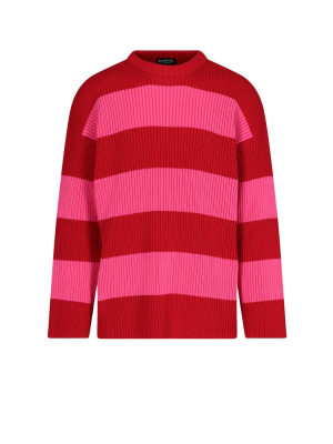 Balenciaga Striped Logo Sweater