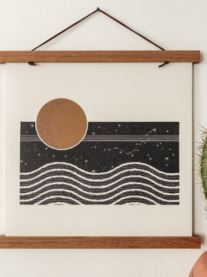 The Moon And Her Waves Print