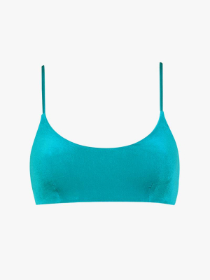 Velvet Bikini Crop Top Jade