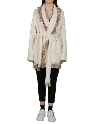 Alanui Desert Jacquard Fringe Cardigan