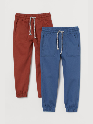 2-pack Cotton Twill Joggers