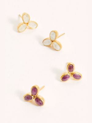 River Song Flower Trio Stud Earrings