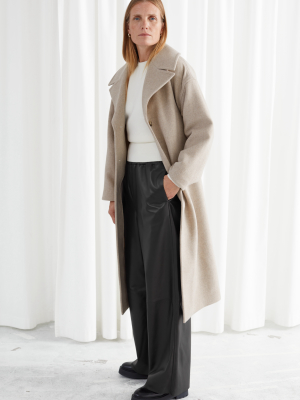 Oversized Belted Wool Coat