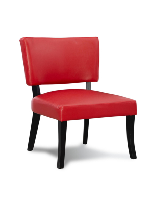 Ruby Faux Leather Accent Chair Red - Powell Company