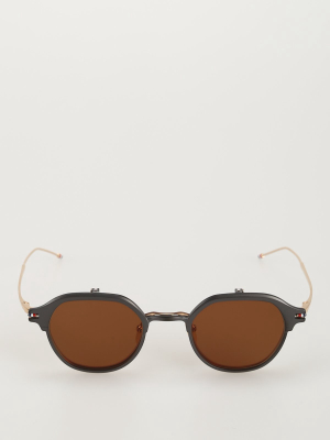 Thom Browne Eyewear Round Frame Sunglasses