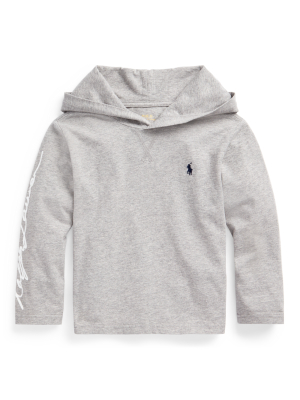 Cotton Jersey Graphic Hooded Tee