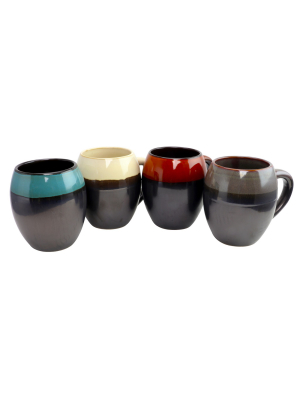 Gibson Home Soroca 4 Piece 19.5 Oz Mug Set In Assorted Colors