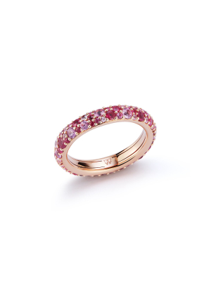 Oc X Wf 18k Rose Gold And Pink Sapphire Band Ring
