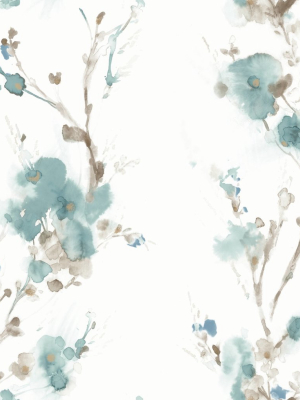 Charm Wallpaper In Teal From The Breathless Collection By Candice Olson For York Wallcoverings