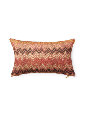 Rouge Herringbone Kilim - Lumbar Pillow