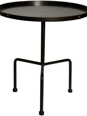 Paige Side Table In Black Metal