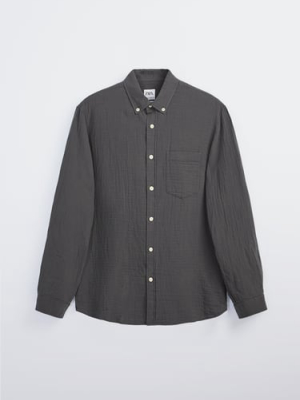 Wrinkle Effect Structured Shirt