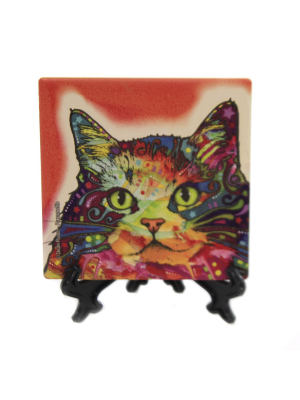 Animal 4.0" Ragamuffin Cat Stone Coaster Easel Sjt Enterprises - Coasters