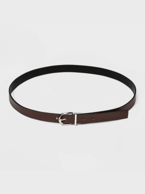 Women's Reversible Belt - A New Day™ Black/brown