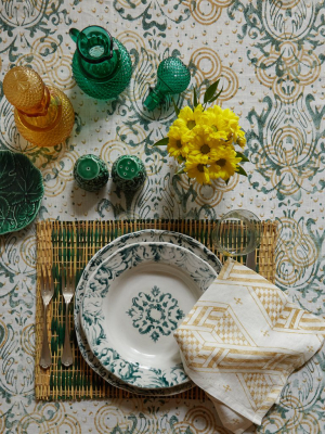 Hand-woven Moroccan Green Placemat