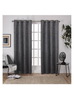 Antique Shantung Woven Blackout Curtain Panels - Exclusive Home®