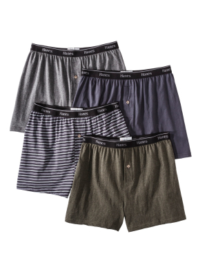 Hanes Premium Men's 4pk Knit Boxers