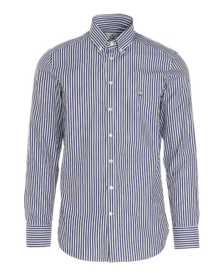 Etro Striped Logo Embroidered Shirt