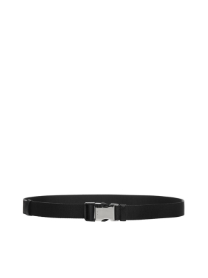 Prada Logo Engraved Buckle Belt