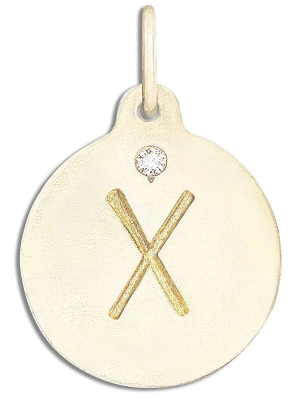 "x" Alphabet Charm With Diamond