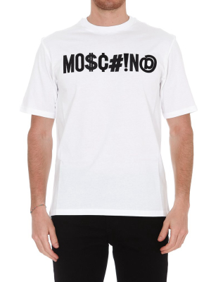 Moschino Logo Printed Crewneck T-shirt