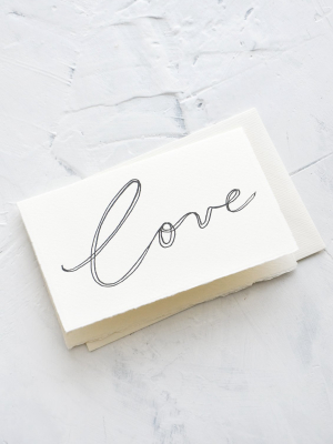 Cursive Love Card