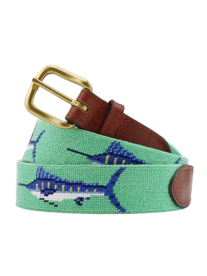 Billfish Needlepoint Belt