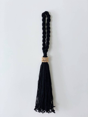 Black Yarn Tassel