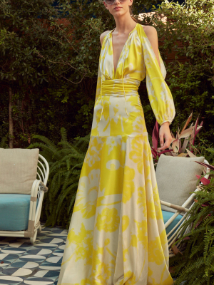 Beneveneto Printed Cold-shoulder Dress