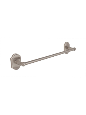 Weslock 9518 Beveled Traditional Back Plate 18" Towel Bar - Satin Nickel