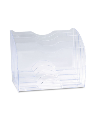 Rubbermaid Two-way Organizer Five Sections Plastic 8 3/4 X 10 3/8 X 13 5/8 Clear 94610ros